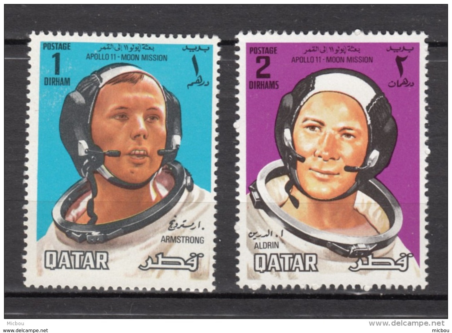 Qatar, Espace, Space, Astronaute, Apollo II, Lune, Moon, Armstrong, Aldrin, Astronaut - Azië