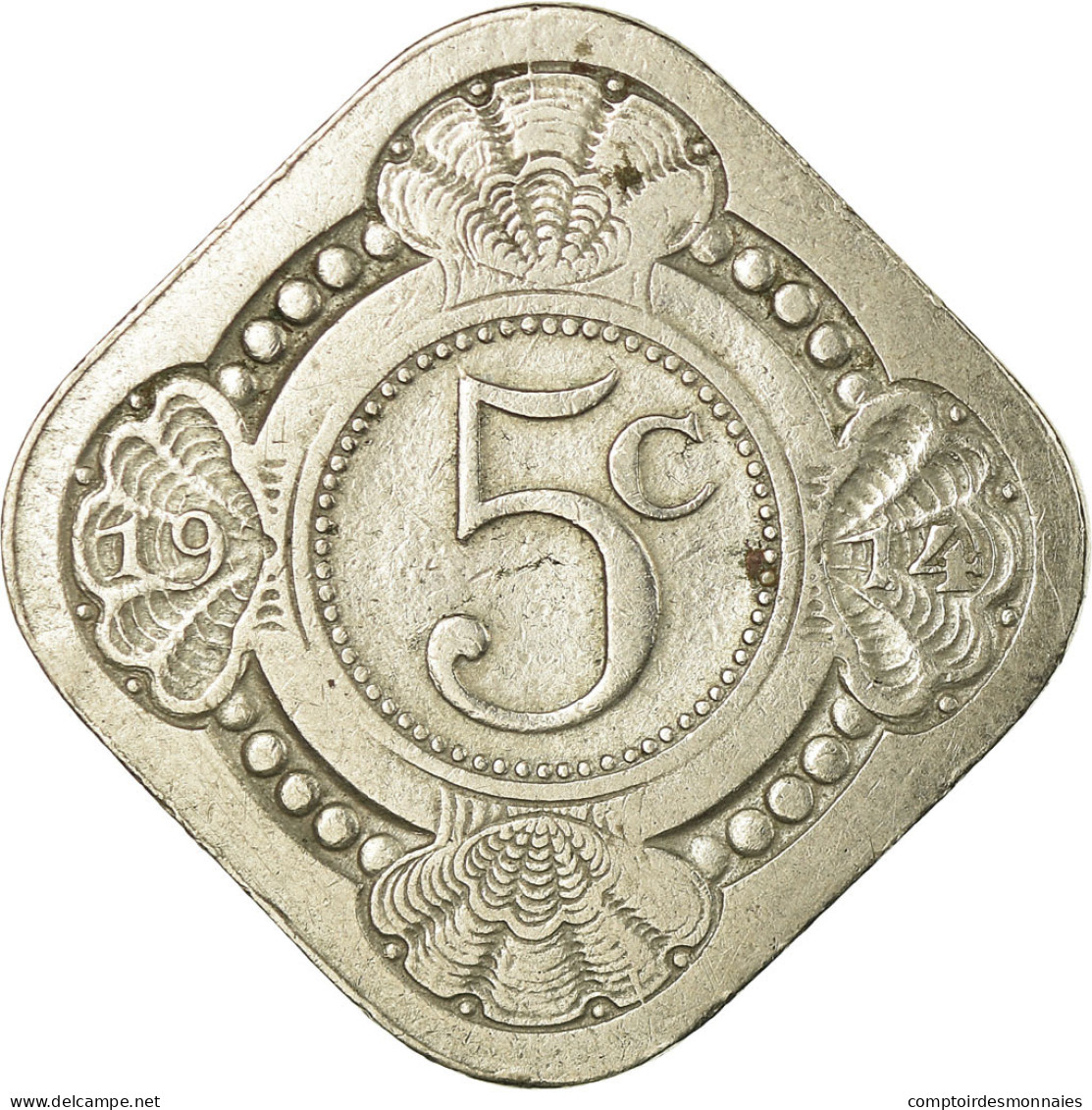 Monnaie, Pays-Bas, Wilhelmina I, 5 Cents, 1914, TTB, Copper-nickel, KM:153 - 5 Cent