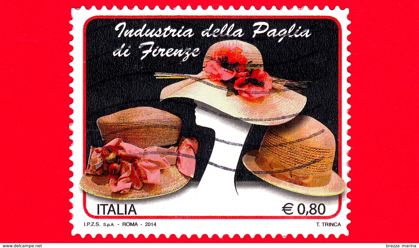 ITALIA - Usato - 2014 - Industria Della Paglia Di Firenze - Cappelli Di Paglia - Straw Hats - 0,80 - 2011-20: Gebraucht