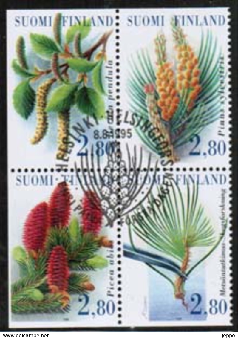 1995 Finland, Forest Booklet Pane FD Stamped - Cuadernillos