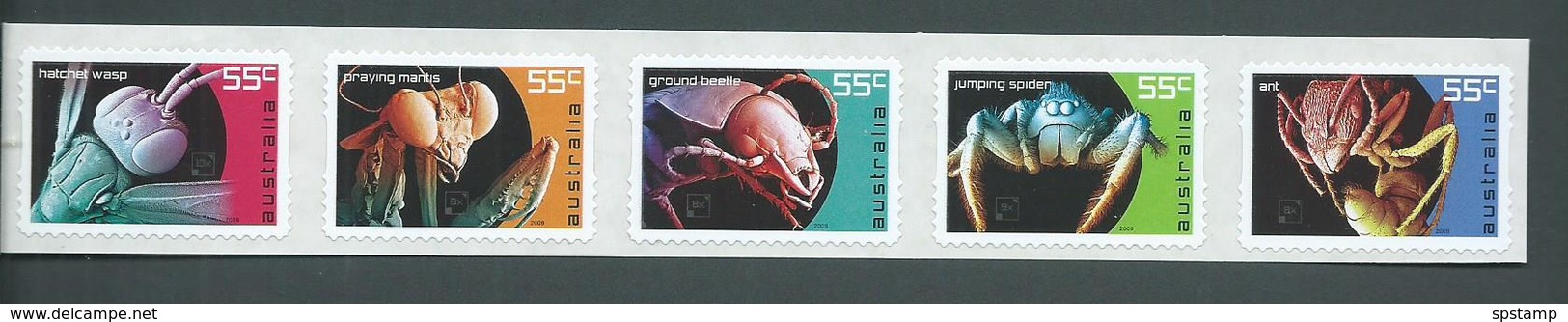 Australia 2009 Micro Monsters Peel & Stick Strip Of 5 MNH - Mint Stamps