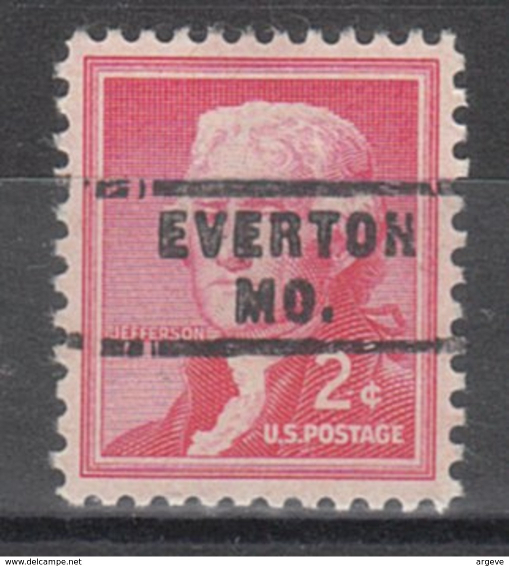 USA Precancel Vorausentwertung Preo, Locals Missouri, Everton 743 - Vorausentwertungen