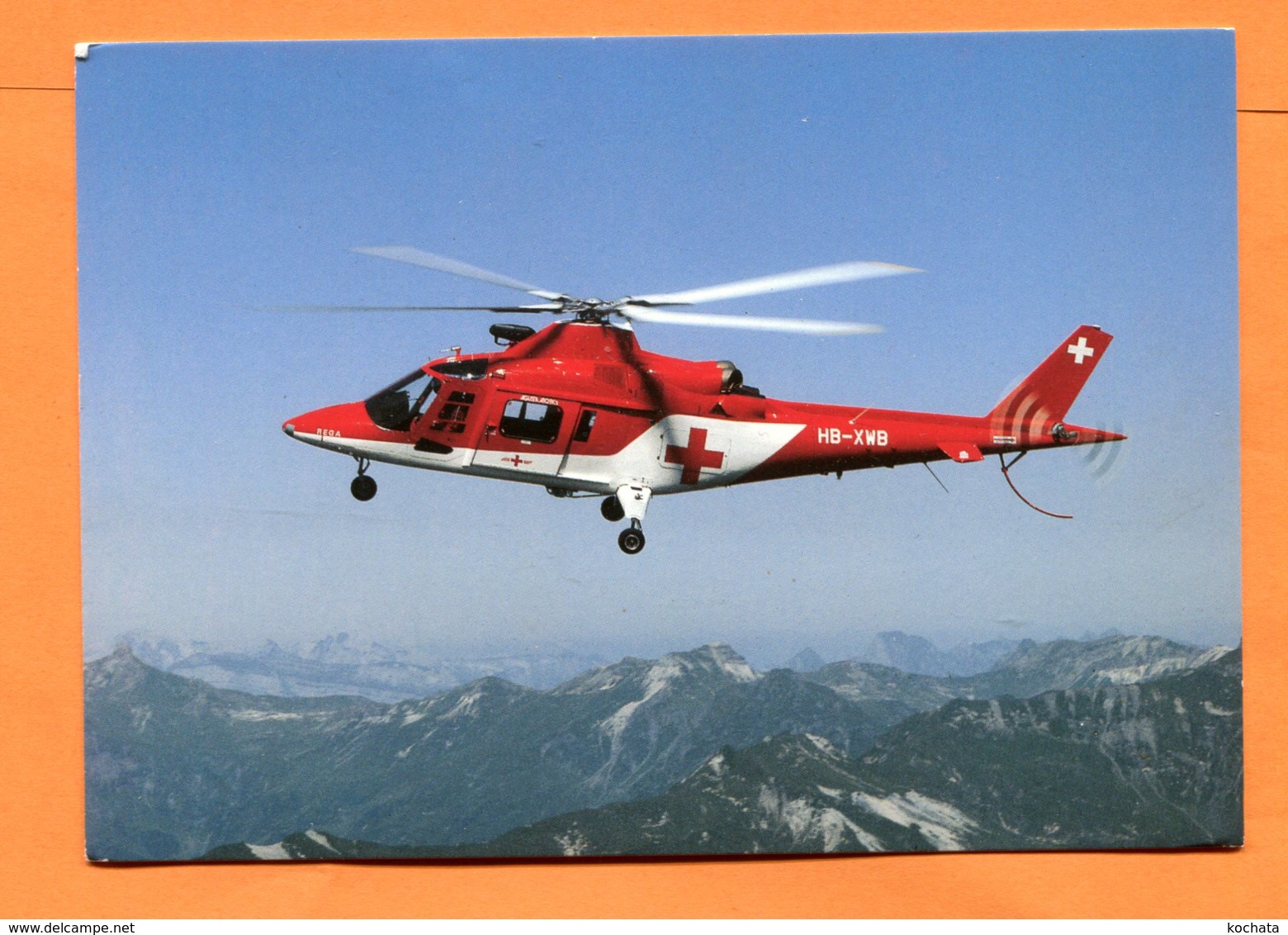 FEL1444, Agusta A-109-K2 Der Rega, Glaner Alpen, Glarus, Glaris, Schweiz, Suisse, Swizerland ,GF, Non Circulée - Helicópteros