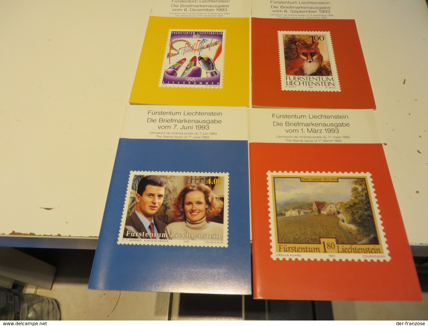 LIECHTENSTEIN  1961 bis 1993 Posten AUSGABEHEFTE mit o / MARKEN 1994 bis 1997 ohne MARKEN