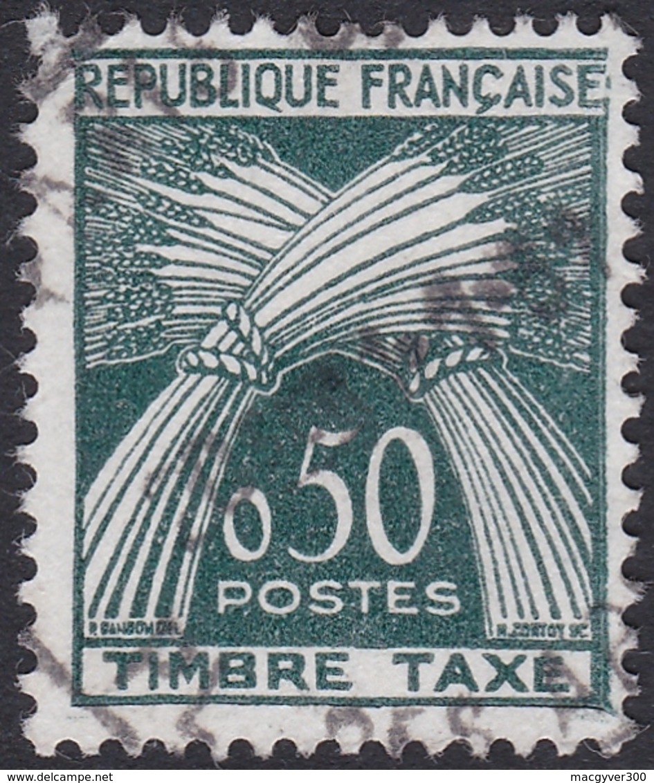 FRANCE, 1960, 50c, Timbres Taxes Type Gerbes (Yvert 93). - 1960-.... Used