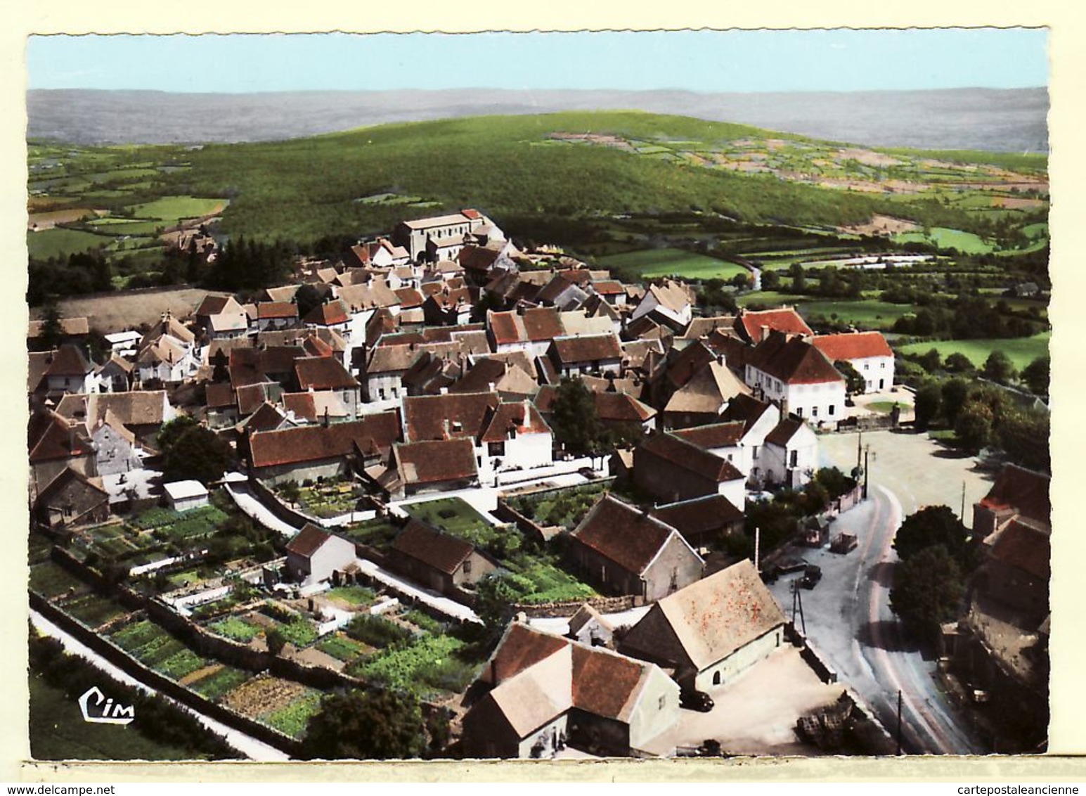 X71036 MONT St Saint VINCENT Saone-Loire Alt 610m VUE GENERALE AERIENNE CPSM 1950s ¤ Photo Véritable COMBIER - Autres & Non Classés