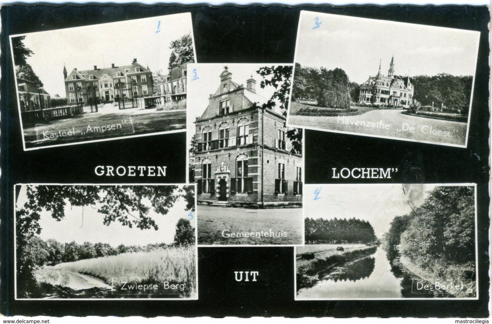 NEDERLAND  PAESI BASSI  OLANDA  LOCHEM  Groeten Uit..  Multiview  Kasteel  Gemeentehuis  Havenzathe - Lochem