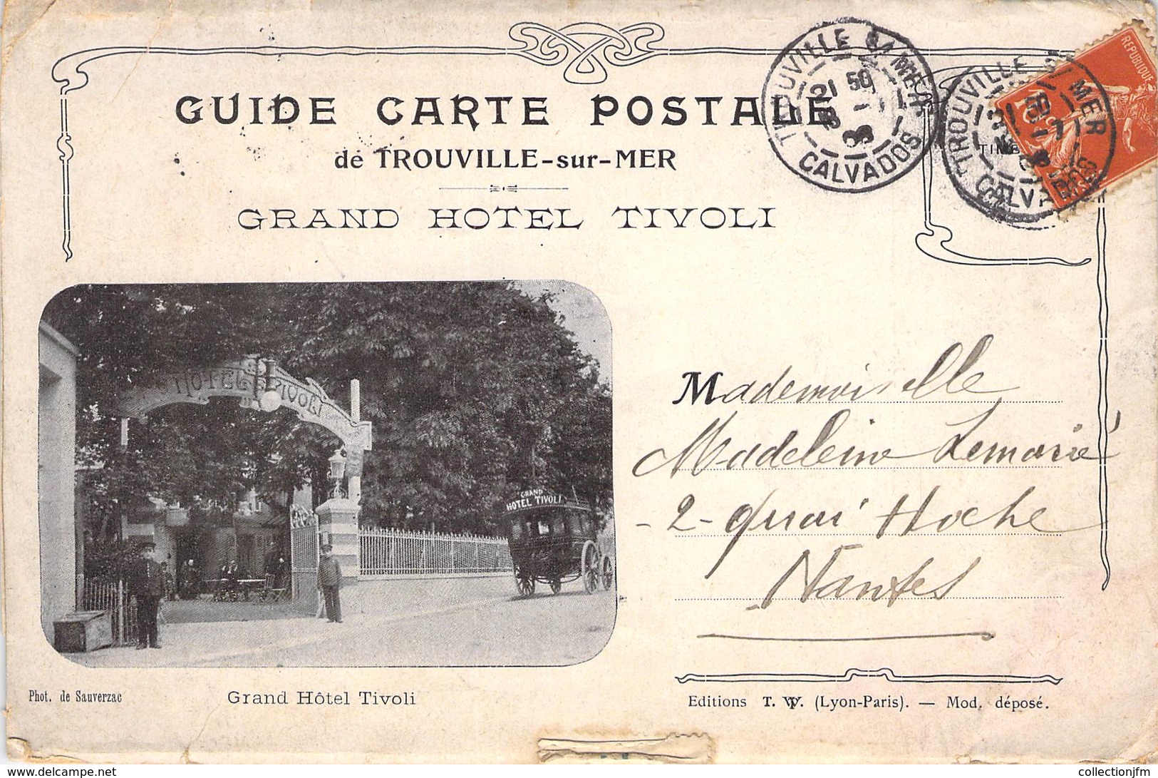 CPA Carte Lettre Guide FRANCE 14 "Trouville Sur Mer" - Trouville