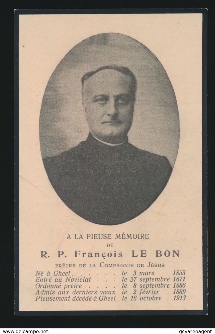 R.P. FRANCOIS LE BON - GEEL 1853 - GEEL 1913 - Overlijden