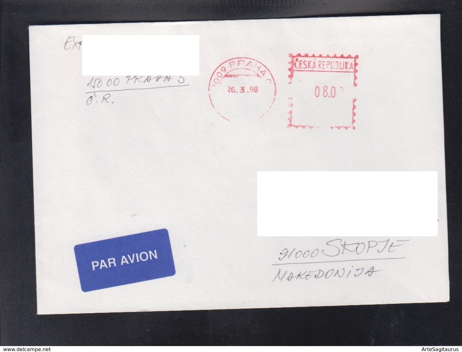 CZECH REPUBLIC, COVER / AIR MAIL, REPUBLIC OF MACEDONIA ** - Cartas & Documentos