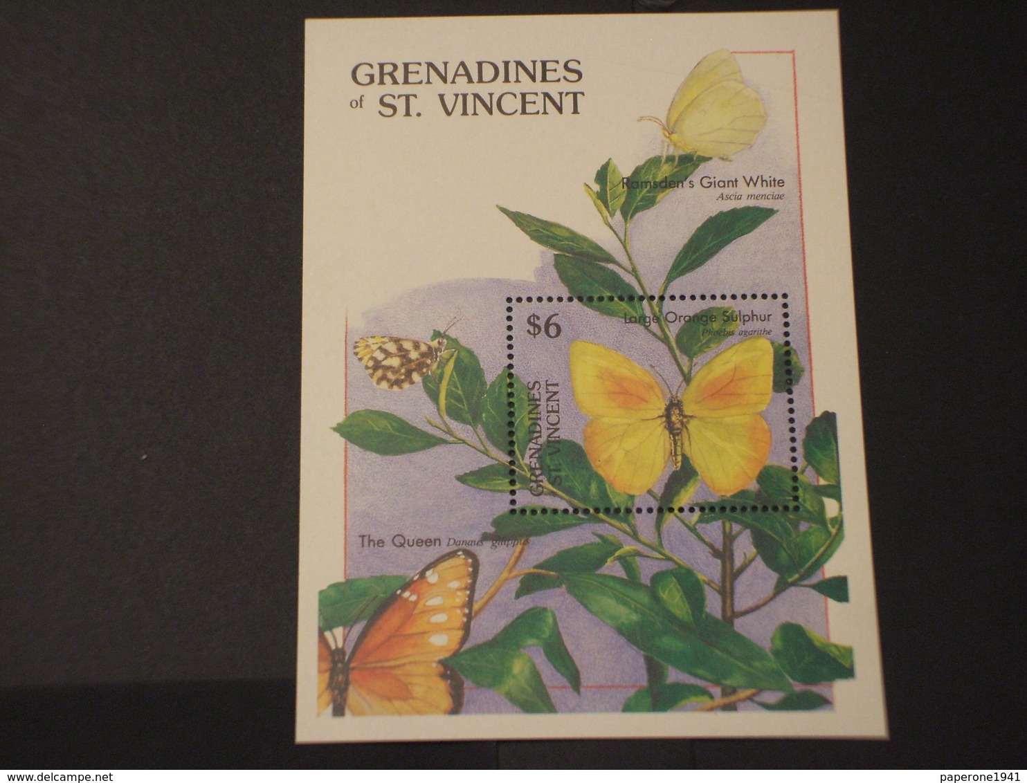 SAN VINCENT GRENADINES - BF 1989 FARFALLA - NUOVO(++) - St.Vincent E Grenadine