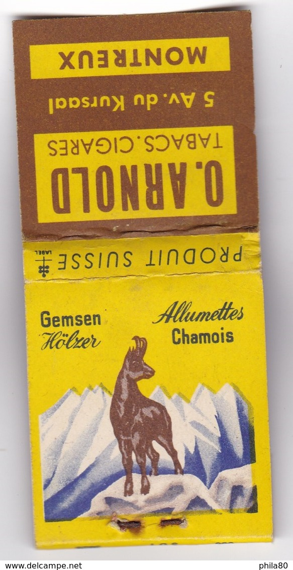 Pochette Allumettes O. ARNOLD Tabacs-cigares Montreux SUISSE - Matchboxes
