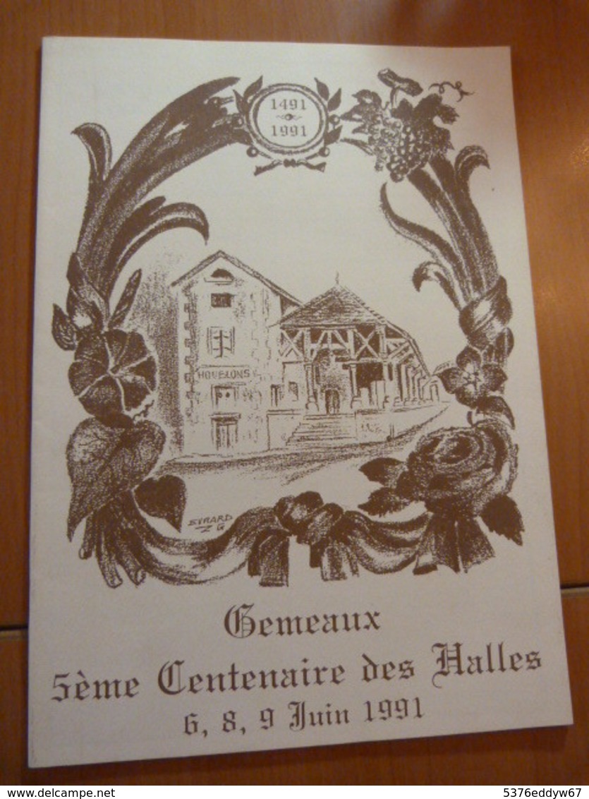 1491-1991. Gémeaux. 5ème Centenaire Des Halles. Côte D'Or - 1901-1940