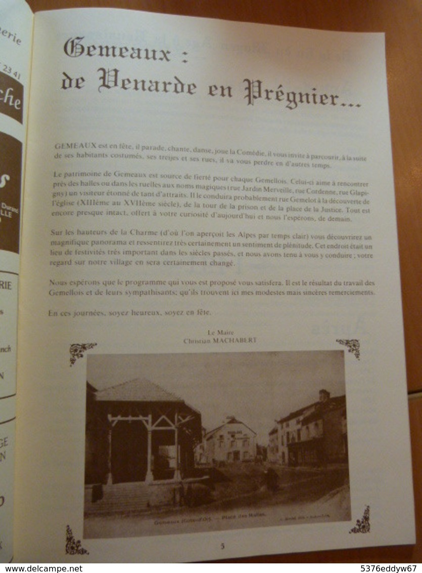 1491-1991. Gémeaux. 5ème Centenaire Des Halles. Côte D'Or - 1901-1940