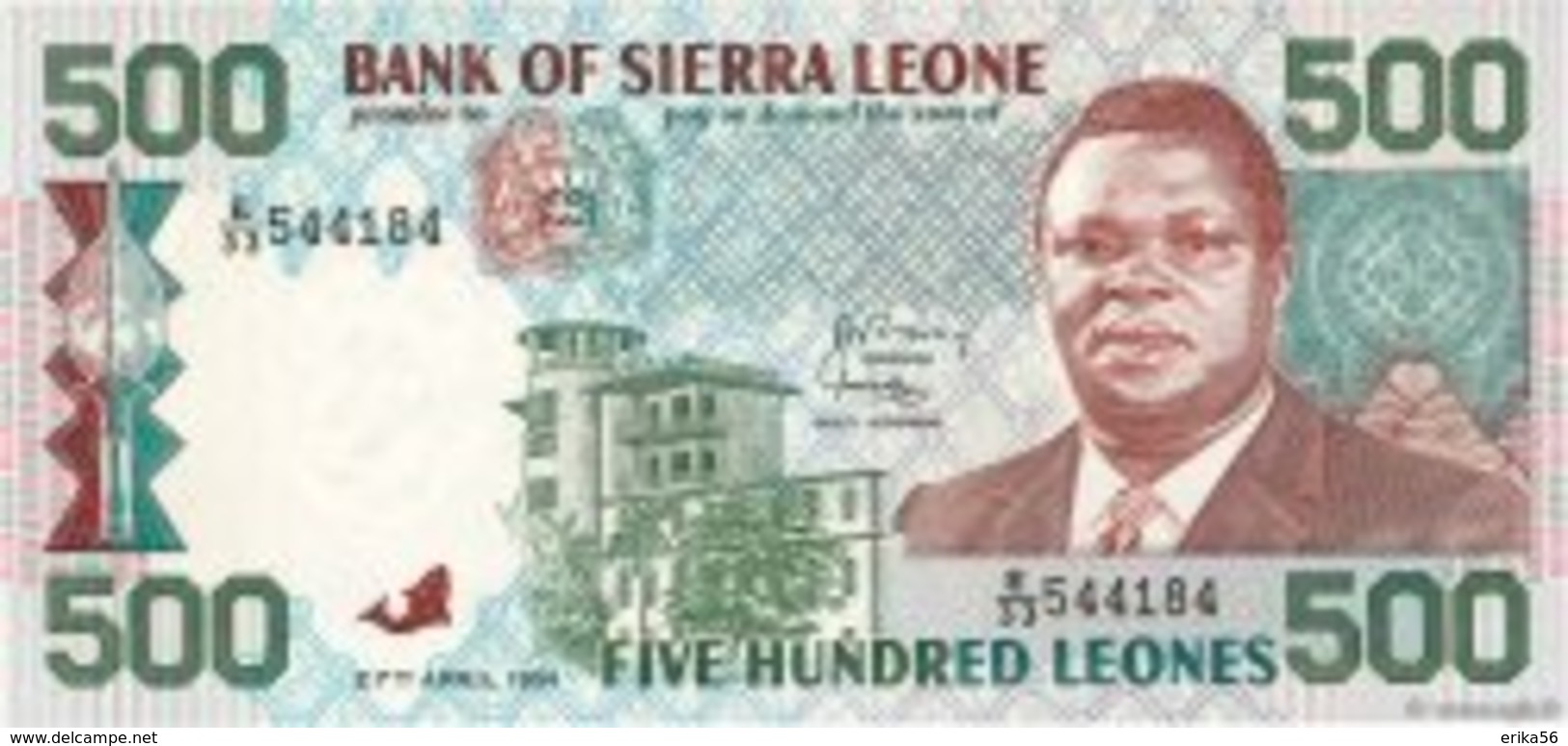 BILLET  SIERRA LEONE 500 LEONES - Sierra Leone