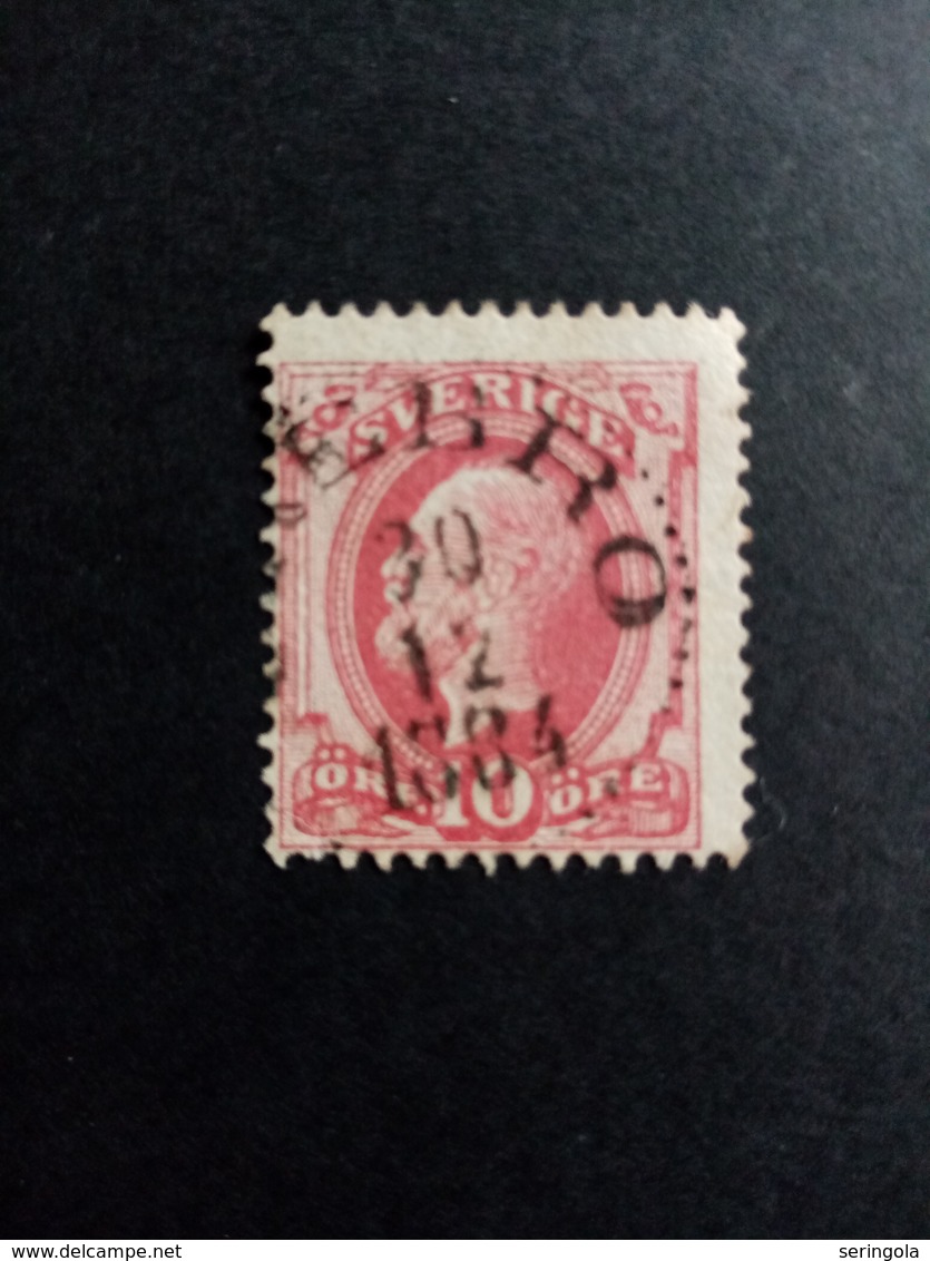 1885 Yv28a. 10 Ore Carmin  (GESTEMPEL 1884!) - Gebraucht