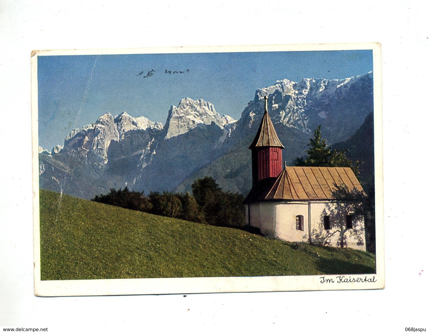 Carte Eglise Kaisertal Flamme Garmisch Liei Jeu Olympique Sur Hitler - Sonstige & Ohne Zuordnung