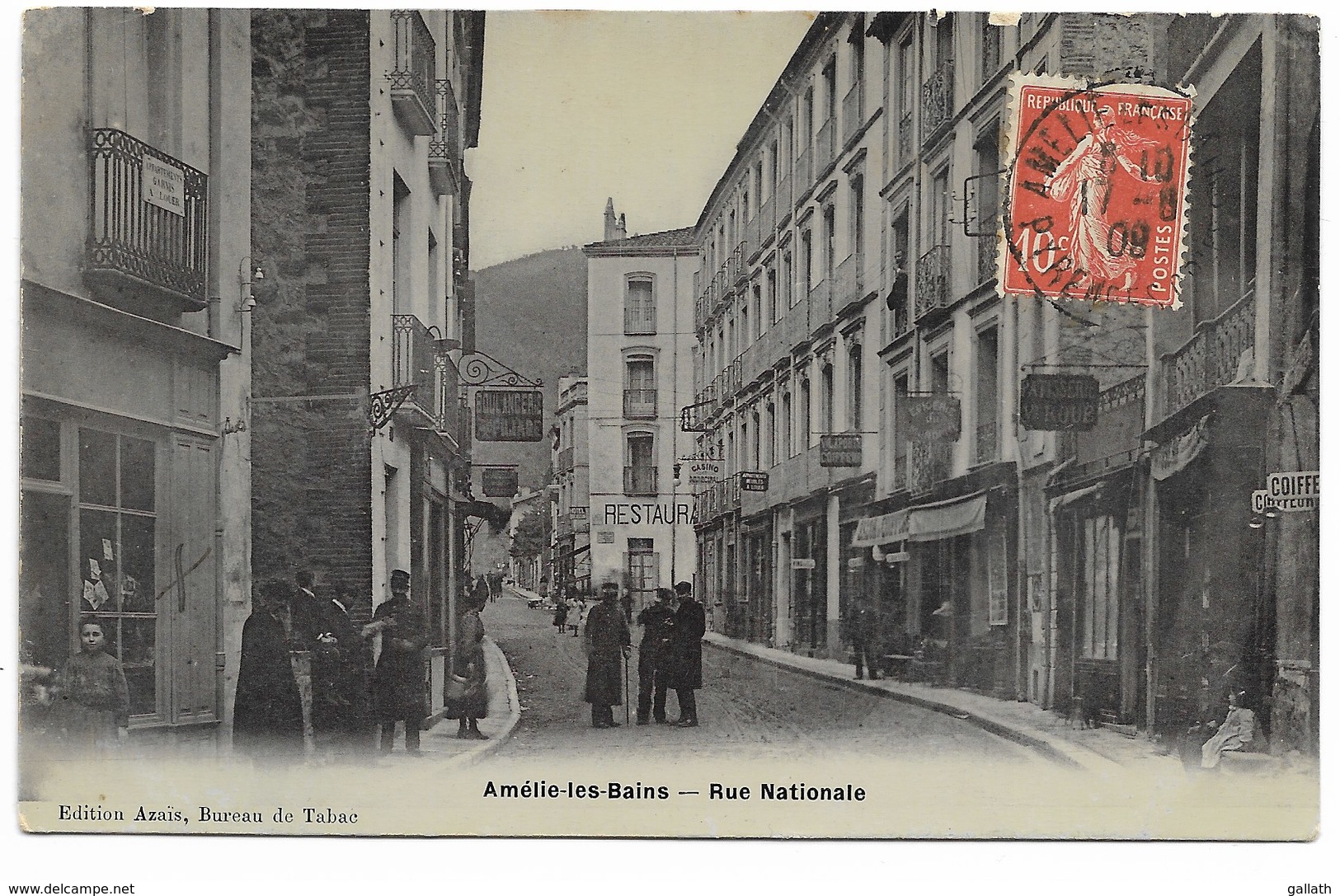 66-AMELIE-LES-BAINS-Rue Nationale...1906  Animé - Autres & Non Classés