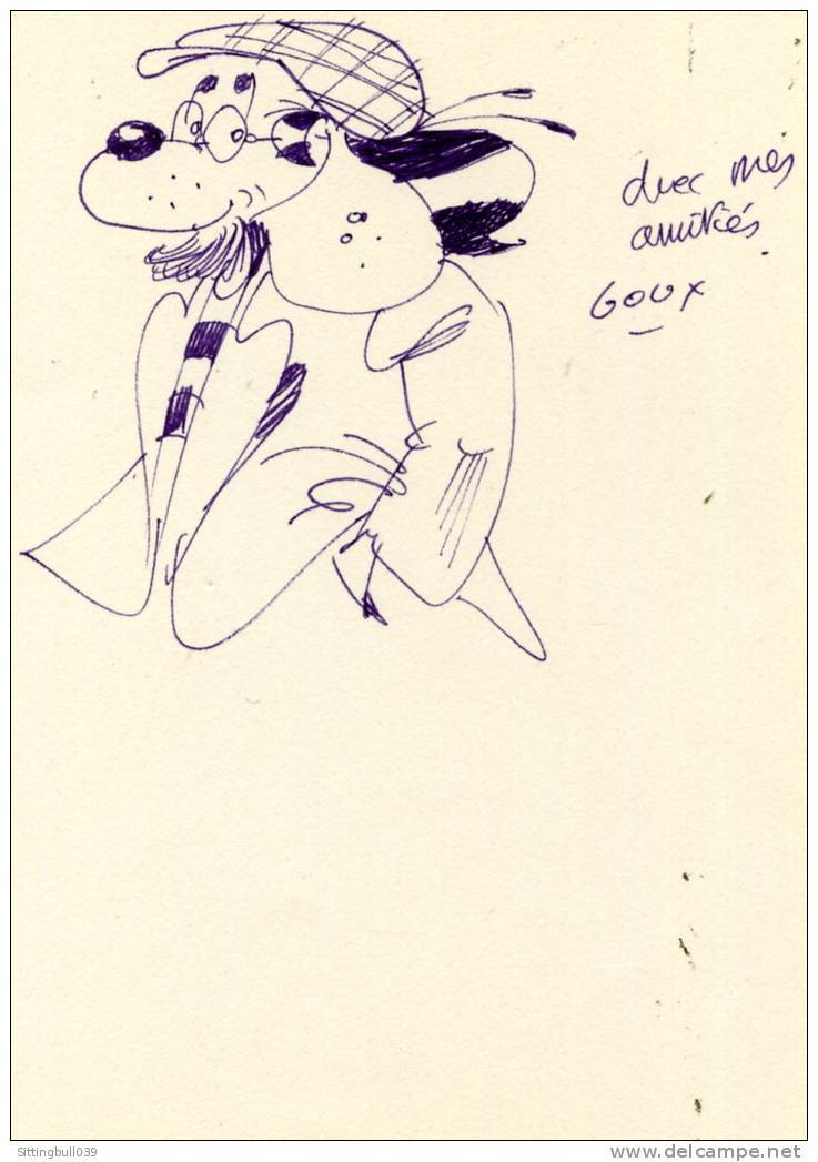 GOUX  JOLI DESSIN ORIGINAL SD. 1978.  SUR PAPIER A DESSIN. - Original Drawings