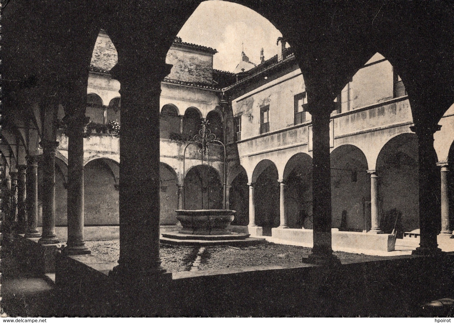 FABRIANO - CHIOSTRO CHIESA DI SAN BIAGIO - F. GRANDE NON LUCIDA - VIAGGIATA 1955 - (rif. A75) - Autres & Non Classés