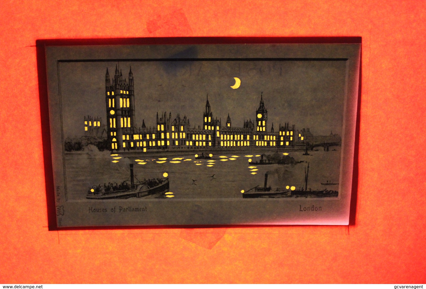 HOLD TO LIGTH CARD  LONDEN   HOUSES OF PARLIAMENT - Hold To Light