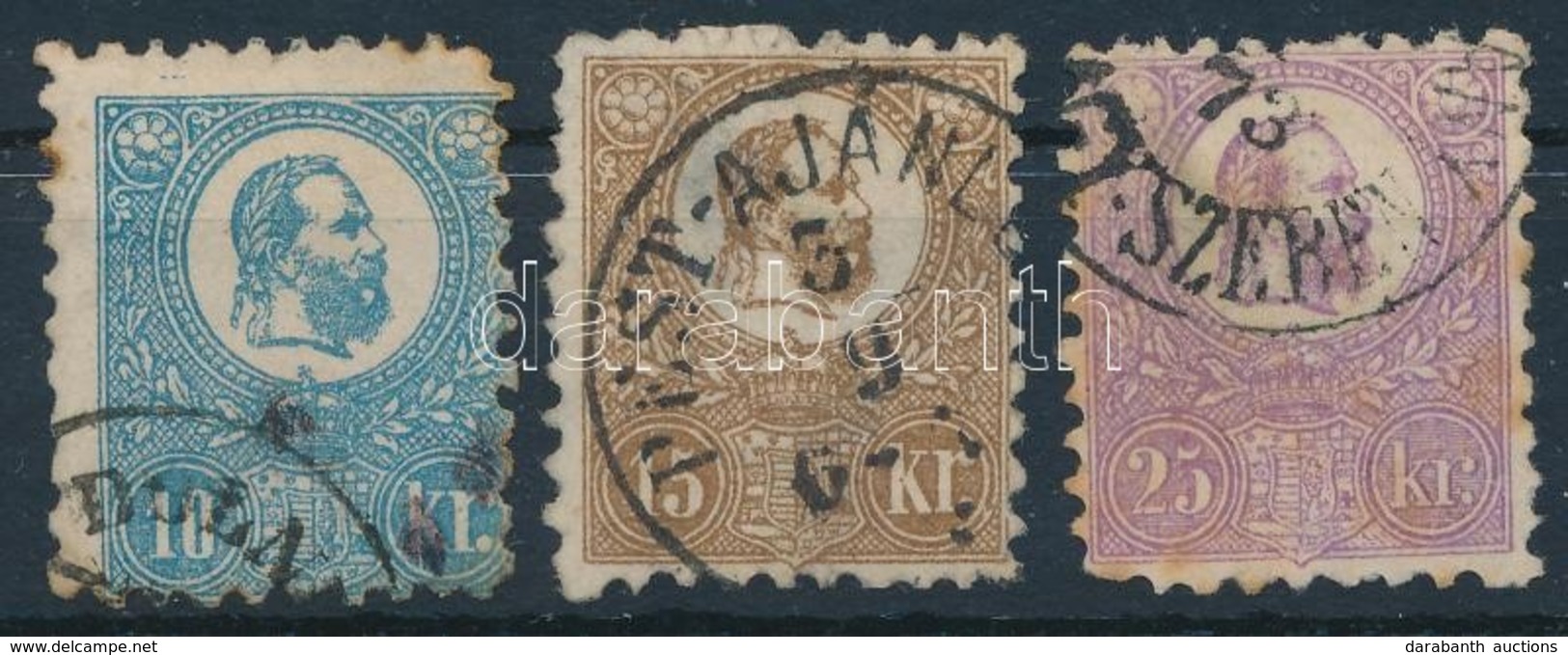 O 1871 Kőnyomat 10kr, 15kr, 25kr Vegyes Minőség /mixed Quality (100.000) - Otros & Sin Clasificación