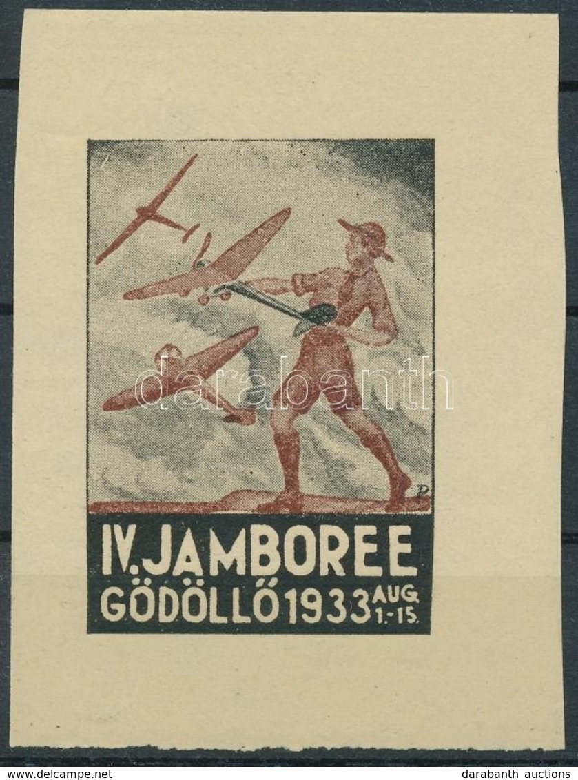 ** 1933/7a Cserkész IV. Jamboree Gödöllő, Repülők Emlékív (100.000) / Scout Jamboree - Autres & Non Classés