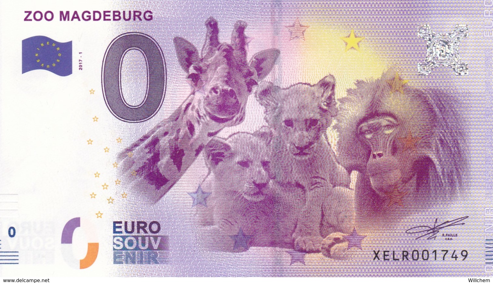 Allemagne - Billet Touristique / Souvenir 0 €uro - 2017 / ZOO MAGDEBURG - Privatentwürfe