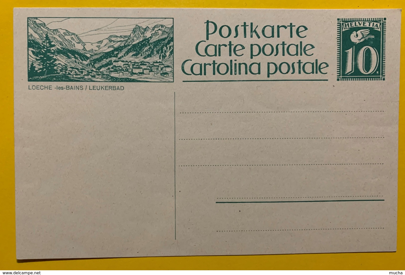 9694 - Entier Postal Illustration Loeche-les-Bains Leukerbad Neuf - Interi Postali