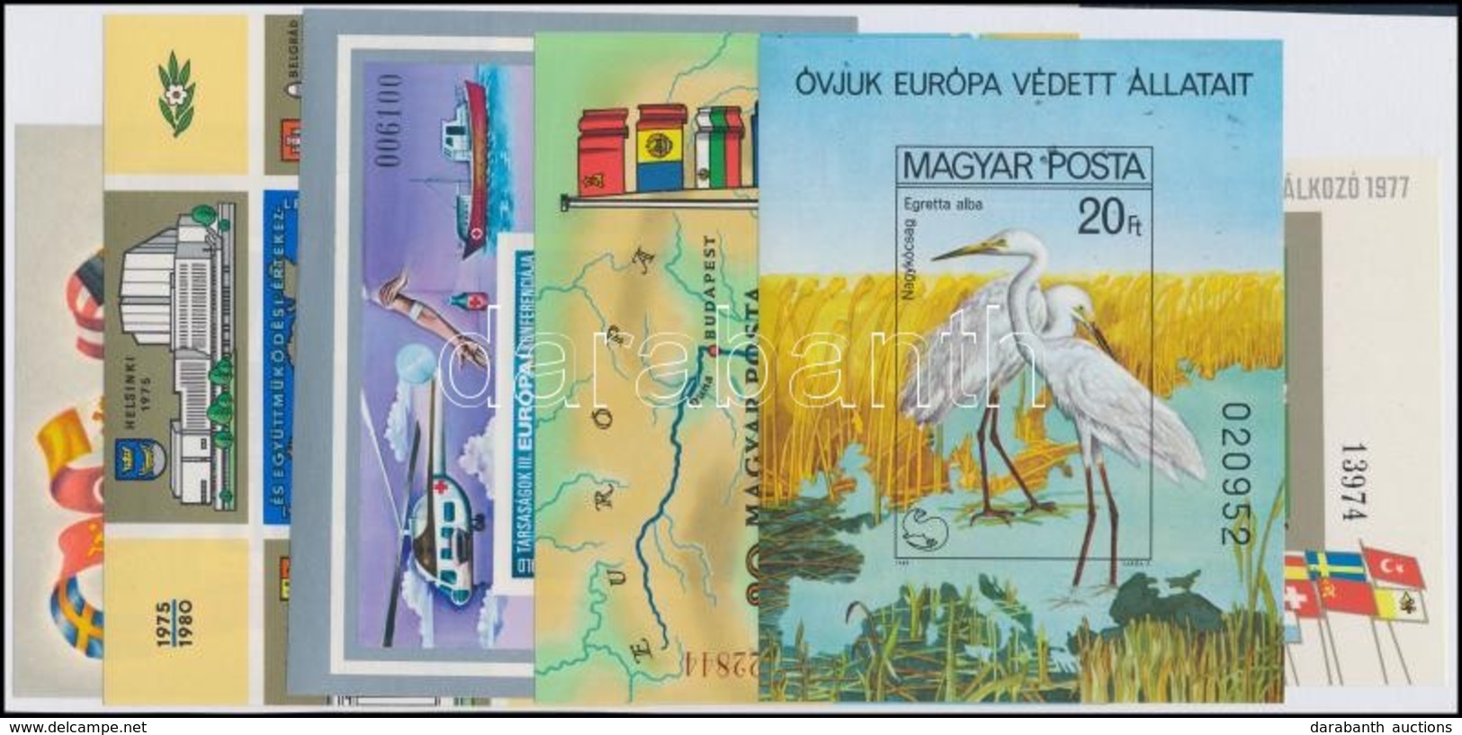 ** 1975-1981 6 Klf Európa Témájú Vágott Blokk (36.500) / 6 Different Imperforate Blocks - Otros & Sin Clasificación