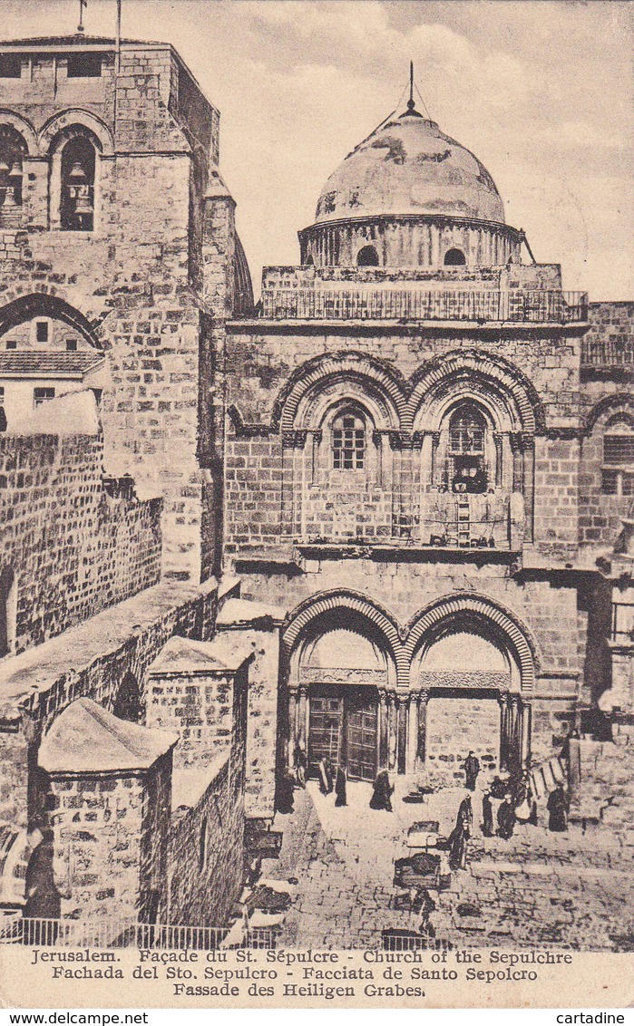 CPA Palestine - Jérusalem - Façade Du St. Sépulcre - 1929 - Palestina