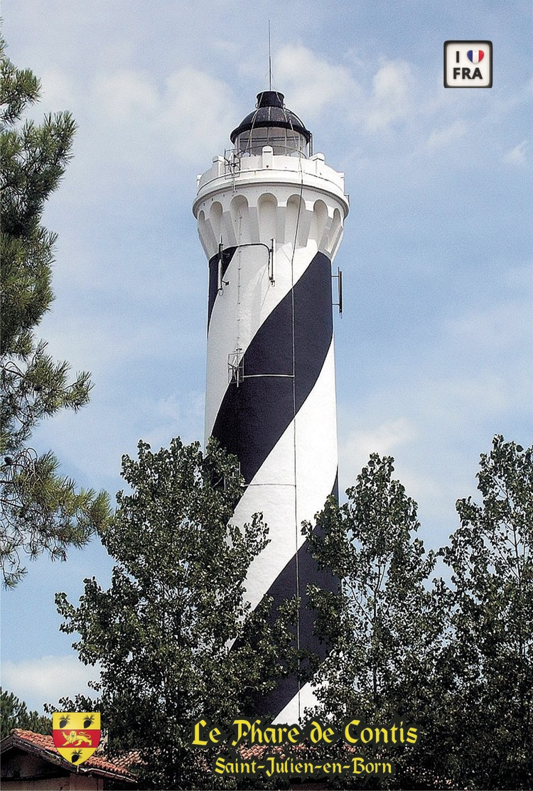 Set 6 Cartes Postales, Phares, Lighthouses Of Europe, France, Saint-Julien-en-Born, Le Phare De Contis - Fari