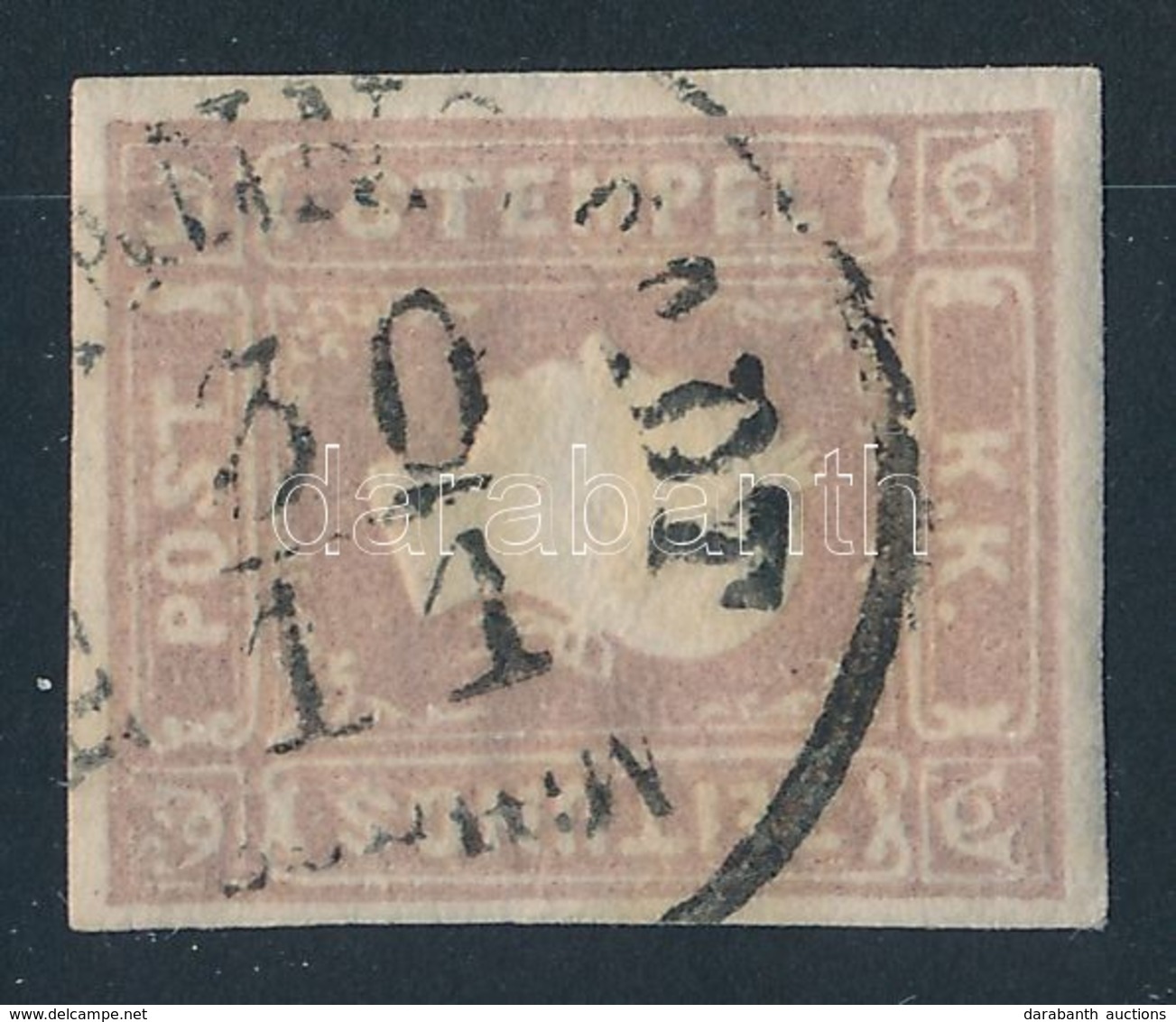 O 1858 Hírlapbélyeg II. Típus Barnáslila / Newspaper Stamp Type II. Brownlilac '(HERRM)ANNSTADT' - Otros & Sin Clasificación