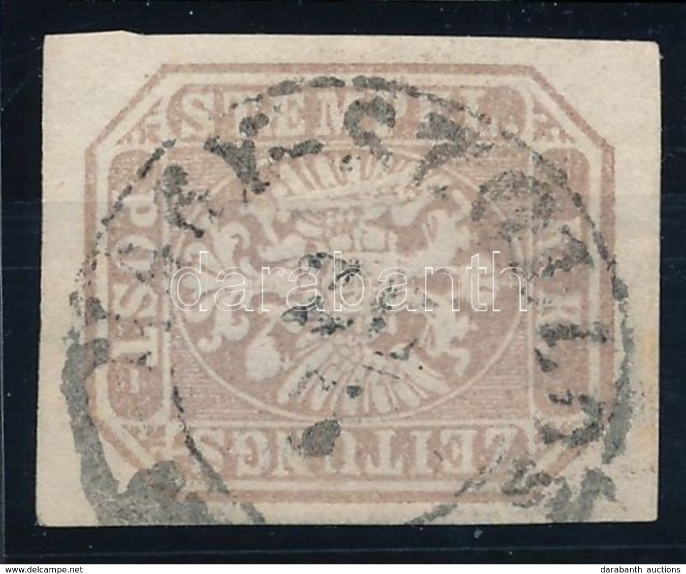 O 1863 Hírlapbélyeg Szürkésibolya, Szép Nyomat / Newspaper Stamp Grayish Purple, Nice Print 'NAGY-SZÖLLŐS' Certificate:  - Otros & Sin Clasificación