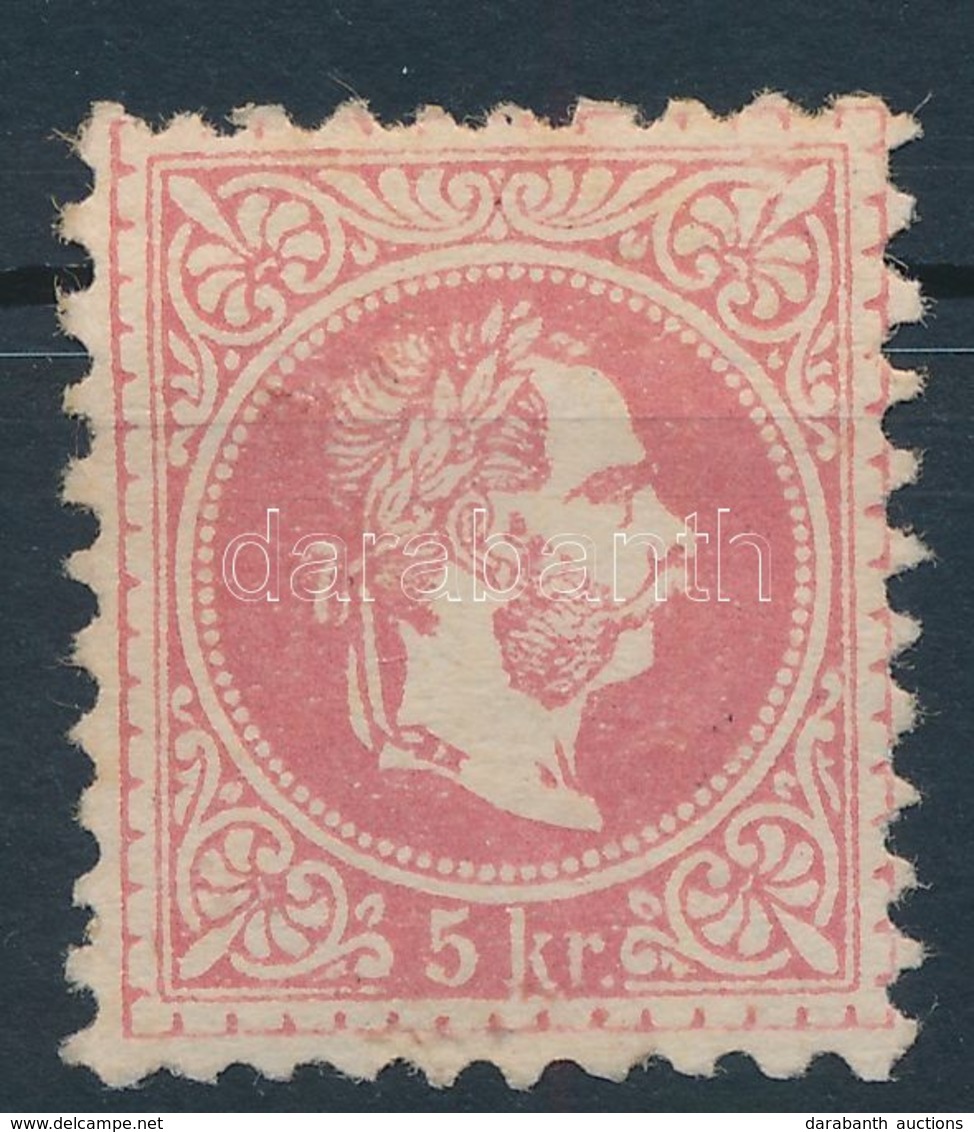 * 1867 5kr Lilás Rózsaszín / Purple Pink. Certificate: Steiner - Otros & Sin Clasificación