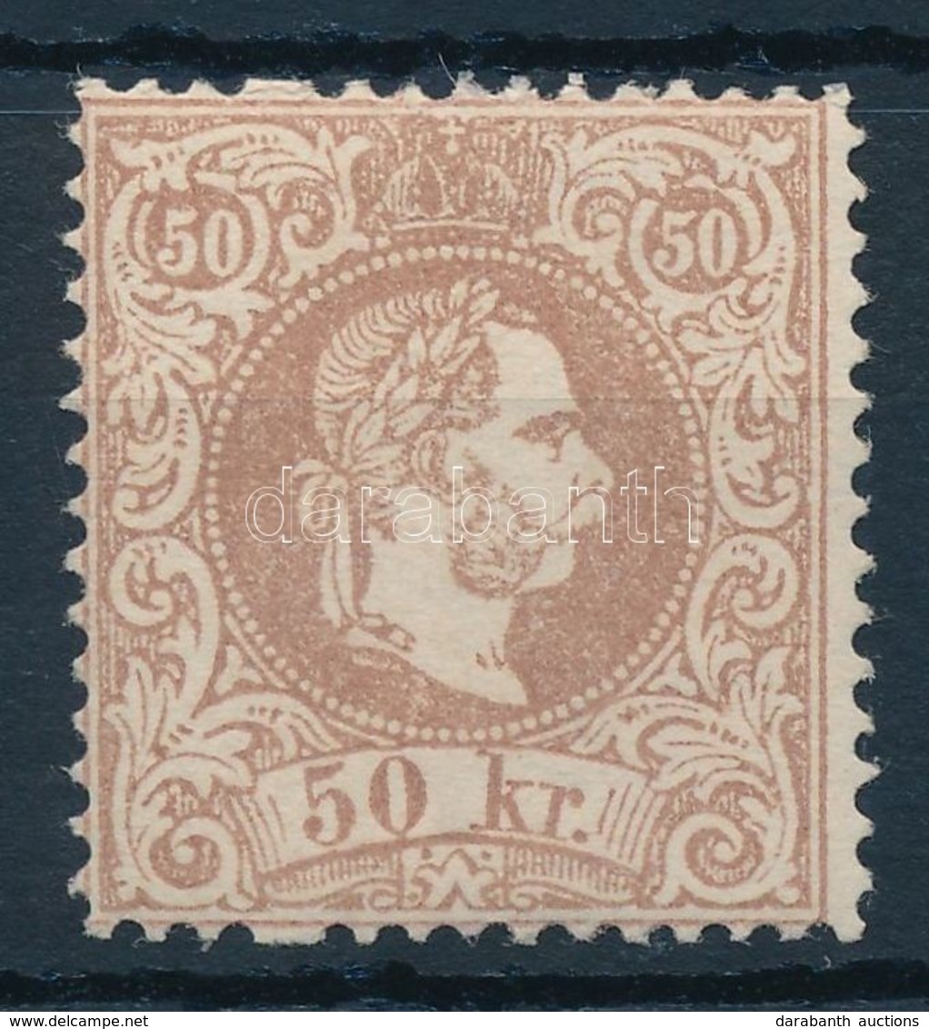 * 1867 50kr Barna / Brown. Certificate: Steiner - Otros & Sin Clasificación