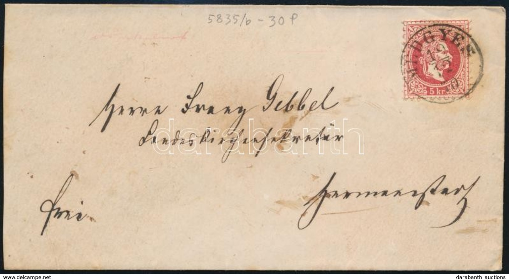 1870 5kr Levélen / On Cover 'MEDGYES' - Sonstige & Ohne Zuordnung