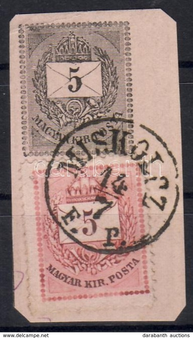 1874 5kr 5kr Díjjegyes Kivágáson / On PS-cutting 'MISKOLCZ F. P.' (Gudlin 800 Pont) - Sonstige & Ohne Zuordnung