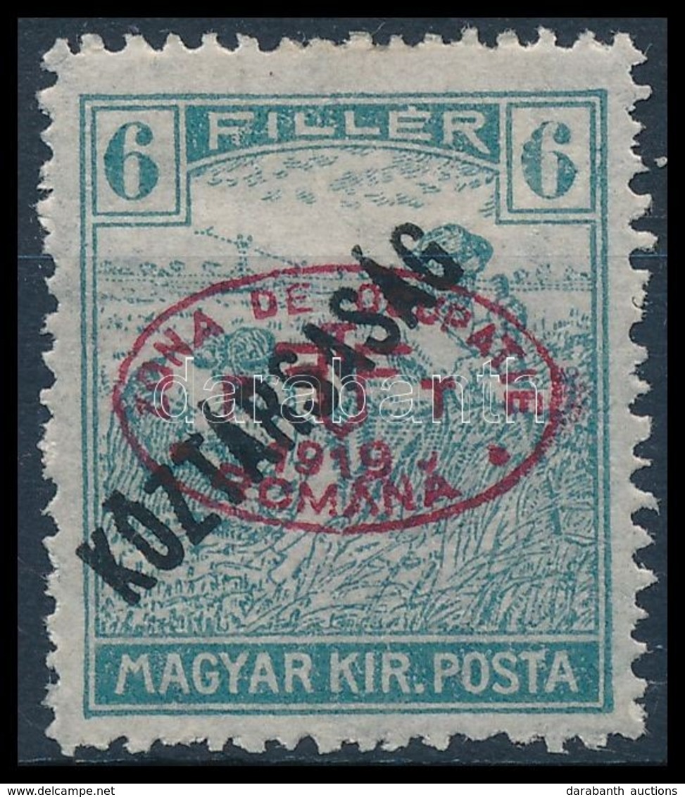 * Debrecen I. 1919 Arató / Köztársaság 6f, Brainard Vizsgálójellel (10.000) - Otros & Sin Clasificación