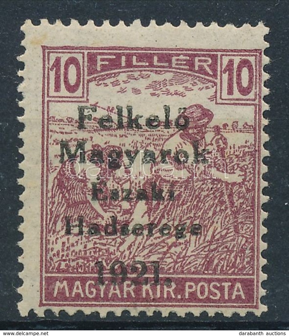 ** Nyugat-Magyarország V. 1921 Arató 10f Bodor Vizsgálójellel (25.000) - Otros & Sin Clasificación