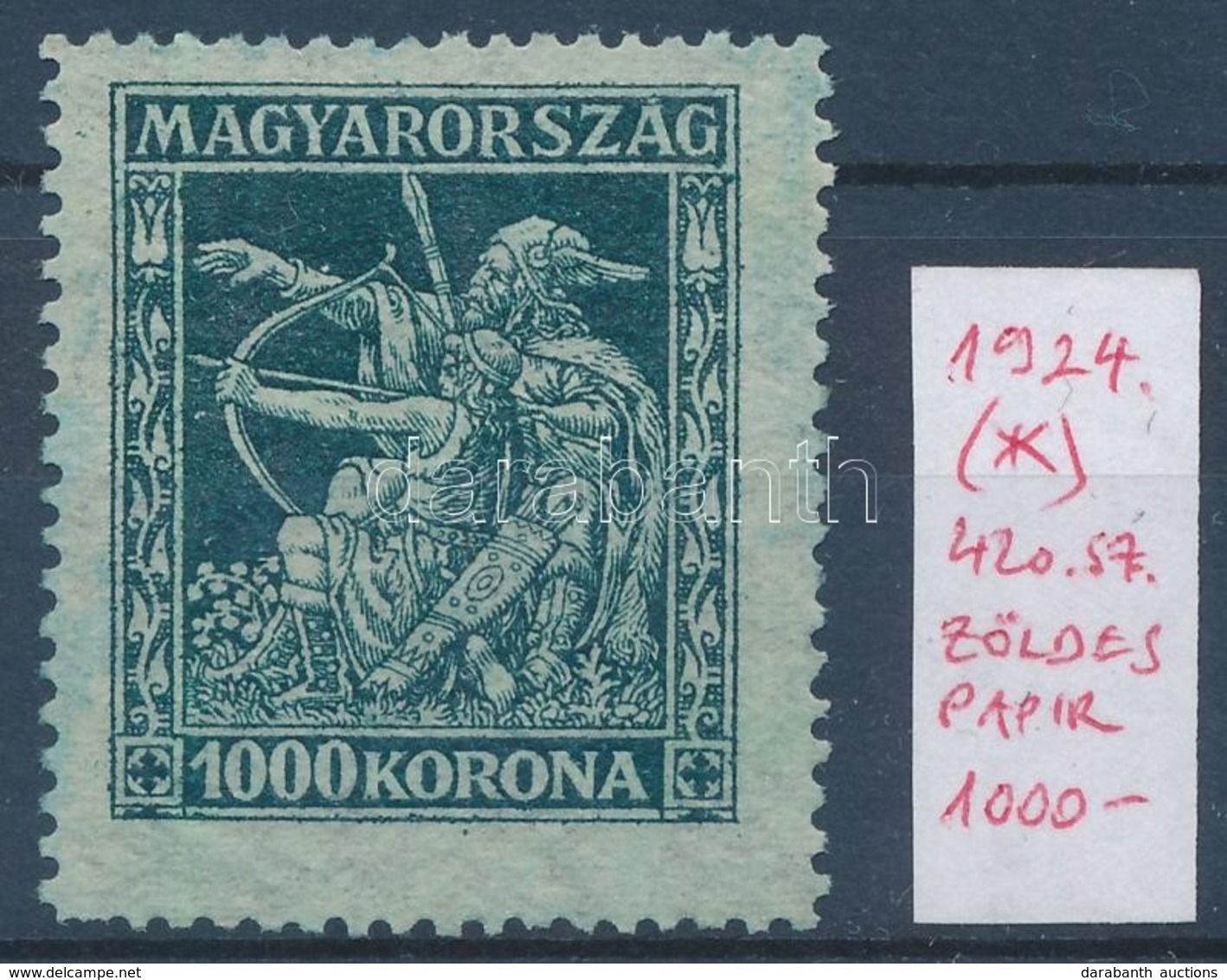 (*) 1924 Jótékonyság 1000K Zöld Papíron - Otros & Sin Clasificación