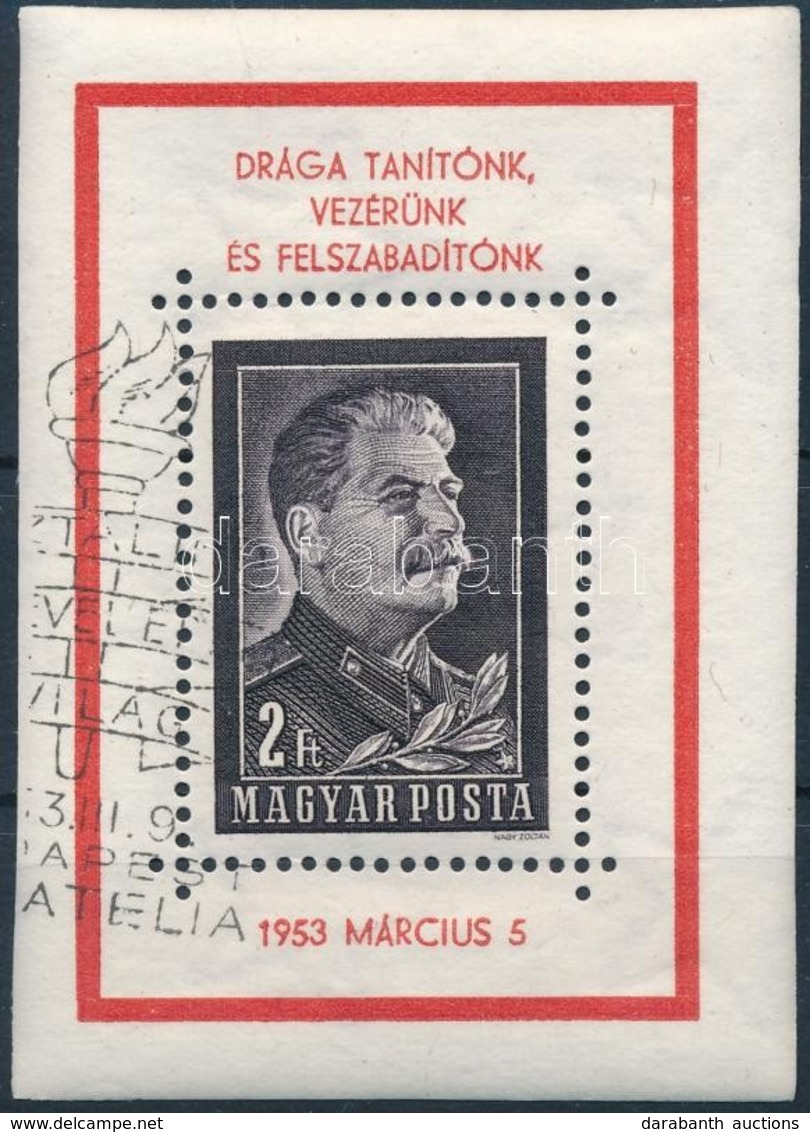 O 1953 Sztálin Gyászblokk (6.000) - Otros & Sin Clasificación