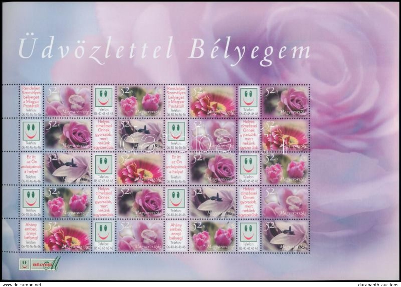 ** 2006 Üdvözlettel Bélyegem (I.) - Virágok Promóciós Teljes ív (13.000) - Otros & Sin Clasificación