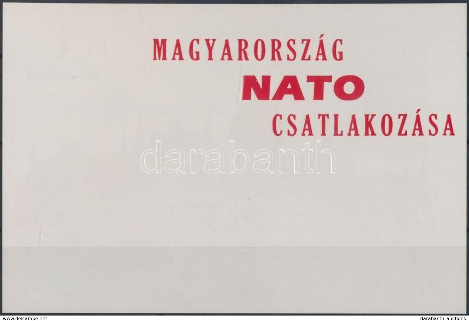 ** 1999/3 Magyarország NATO Csatlakozása Emlékív Piros Felülnyomat Tévesen A Hátoldalon - Otros & Sin Clasificación