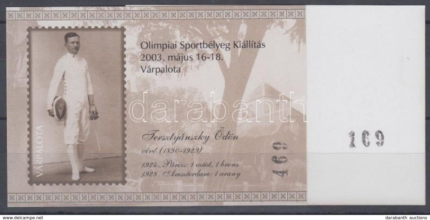 ** 2003/16 Olimpiai Sportbélyeg Kiállítás Várpalota Normál + Ajándék Emlékív - Otros & Sin Clasificación