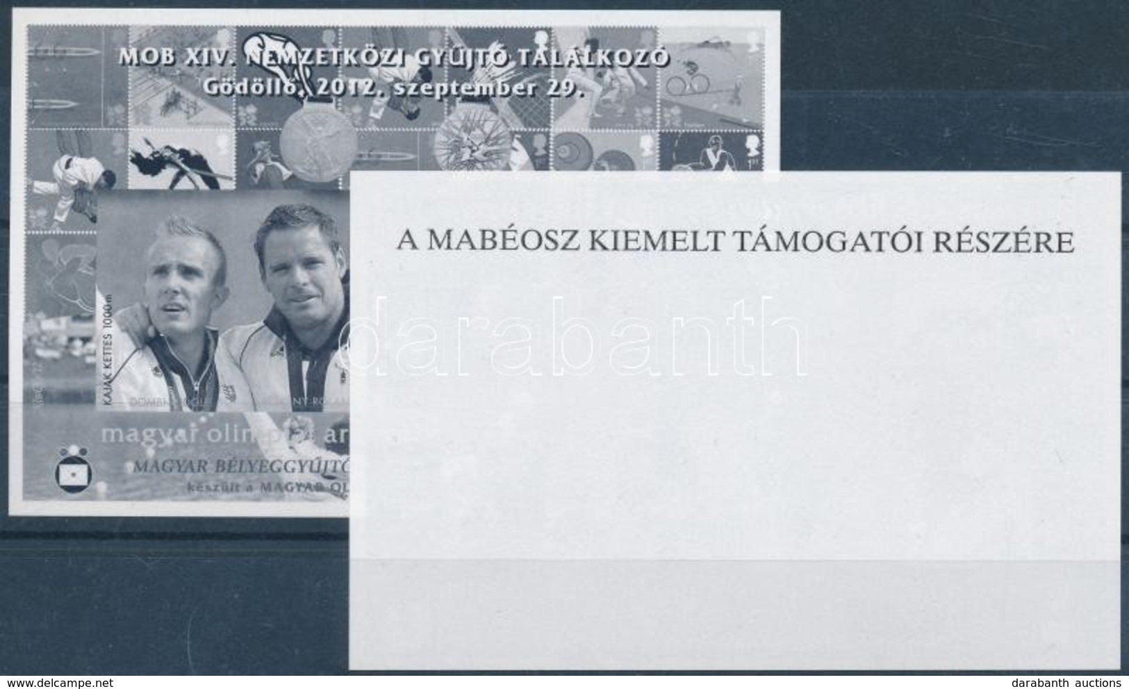 ** 2012 XIV. Börze Emlékívpár 'A MABÉOSZ Kiemelt Támogatói Részére' - Sonstige & Ohne Zuordnung