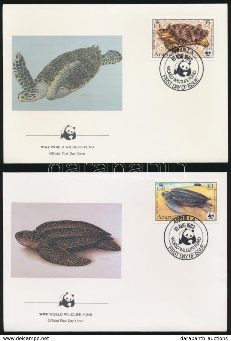 1983 WWF Teknősök Sor 4 Db FDC-n Mi 541 - 544 A - Sonstige & Ohne Zuordnung