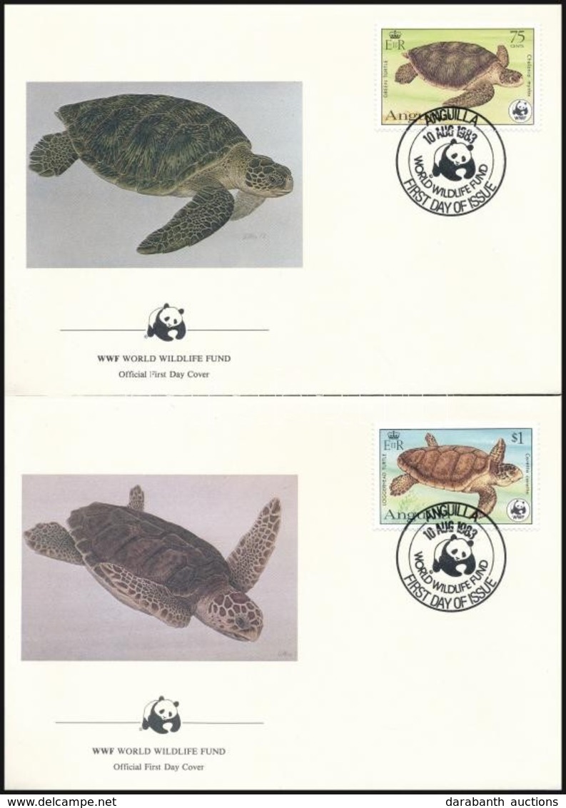 1983 WWF: Teknős Sor Mi 541-544 4 Db FDC-n - Sonstige & Ohne Zuordnung