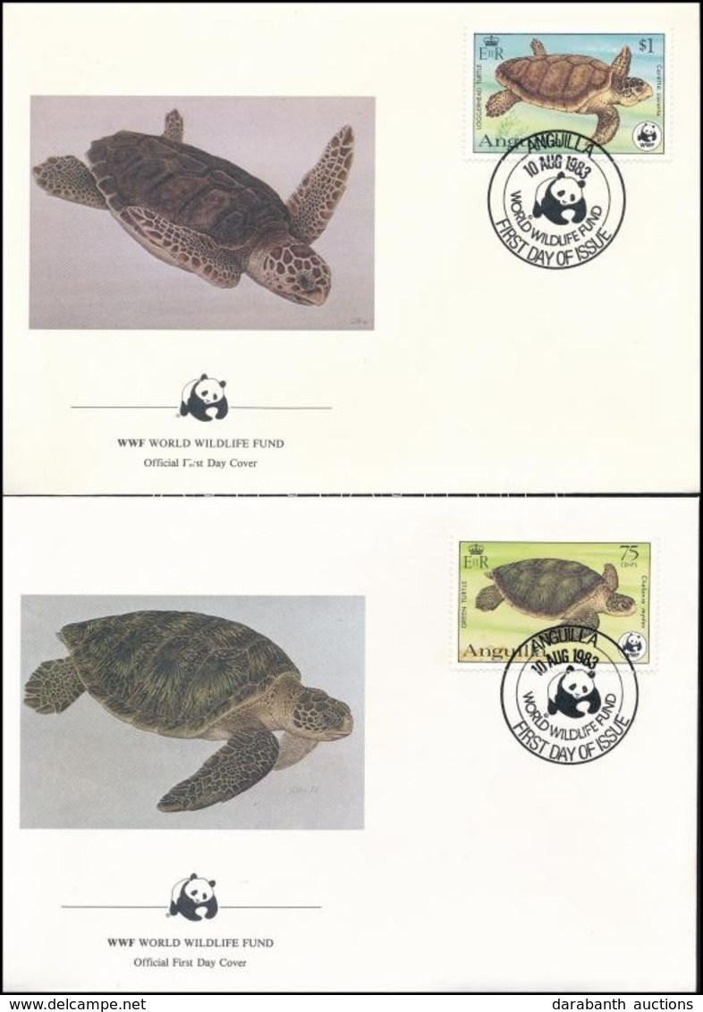 ** 1983 WWF: Teknős Sor Mi 541-544 4 Db FDC-n - Sonstige & Ohne Zuordnung