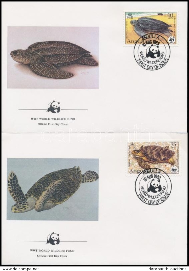 ** 1983 WWF: Teknős Sor Mi 541-544 4 Db FDC-n - Sonstige & Ohne Zuordnung